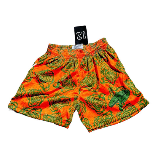 Orange Prolific Mesh Shorts