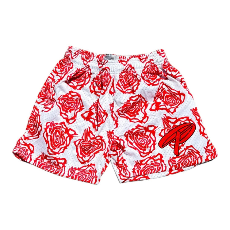 Red & White Prolific Mesh Shorts